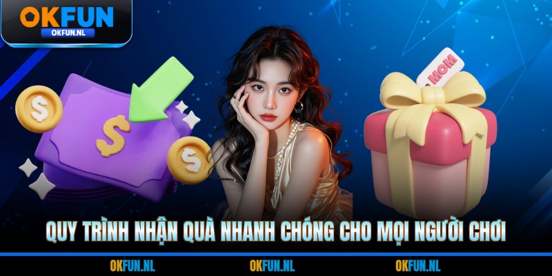 Quy trình nhận quà nhanh chóng cho mọi người chơi